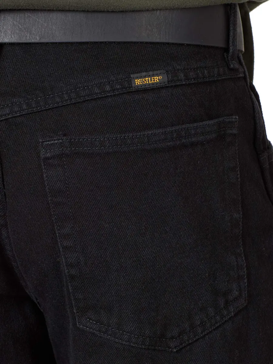 Rustler Men's Classic Relaxed Fit Jean, Black, 38W x 34L | Durable, Comfortable & Long-Lasting - view 5