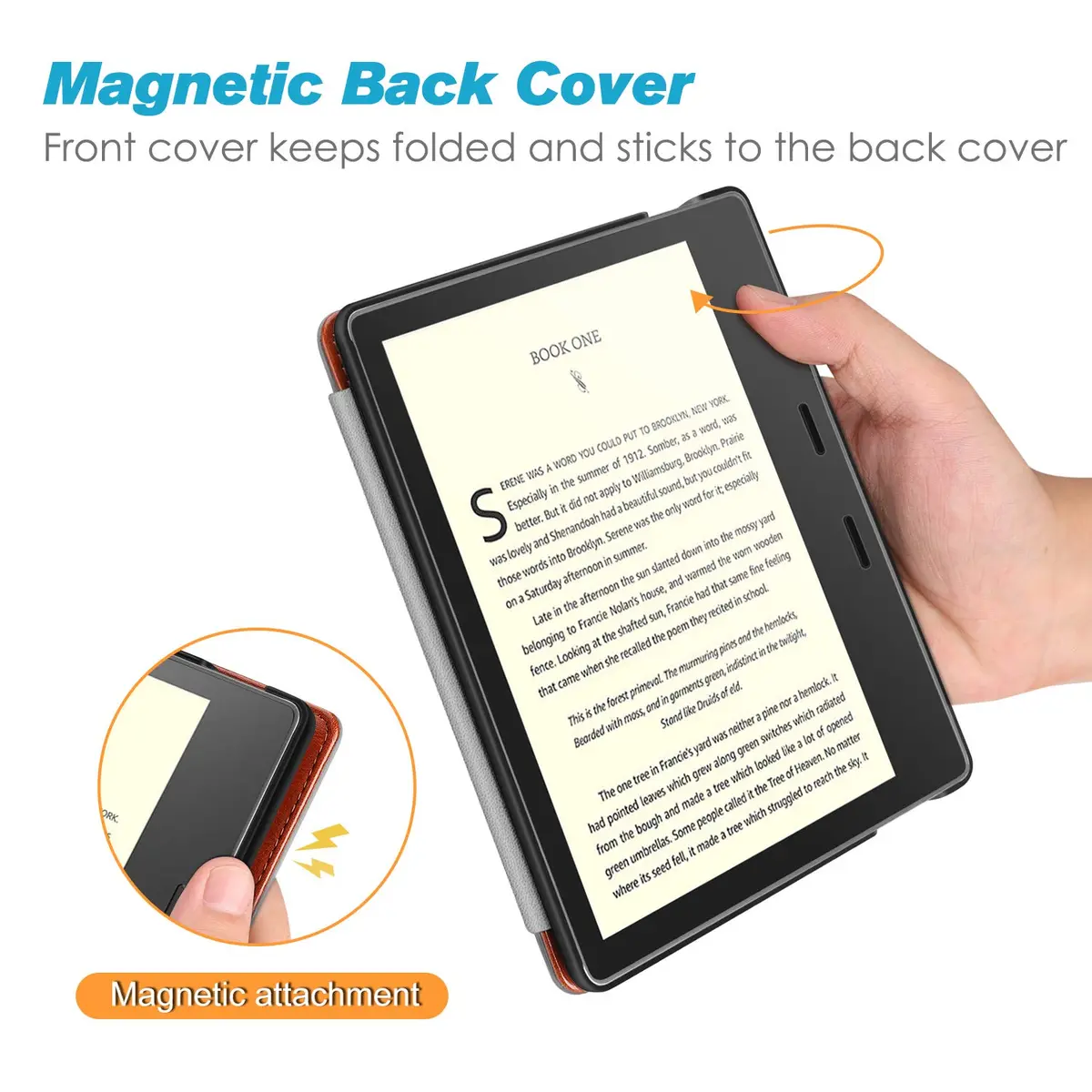 CaseBot Stand Case for 7" Kindle Oasis 10th/9th Gen 2019/2017 | Premium PU Leather & Microfiber, Foldable Stand, Card Slot - view 5