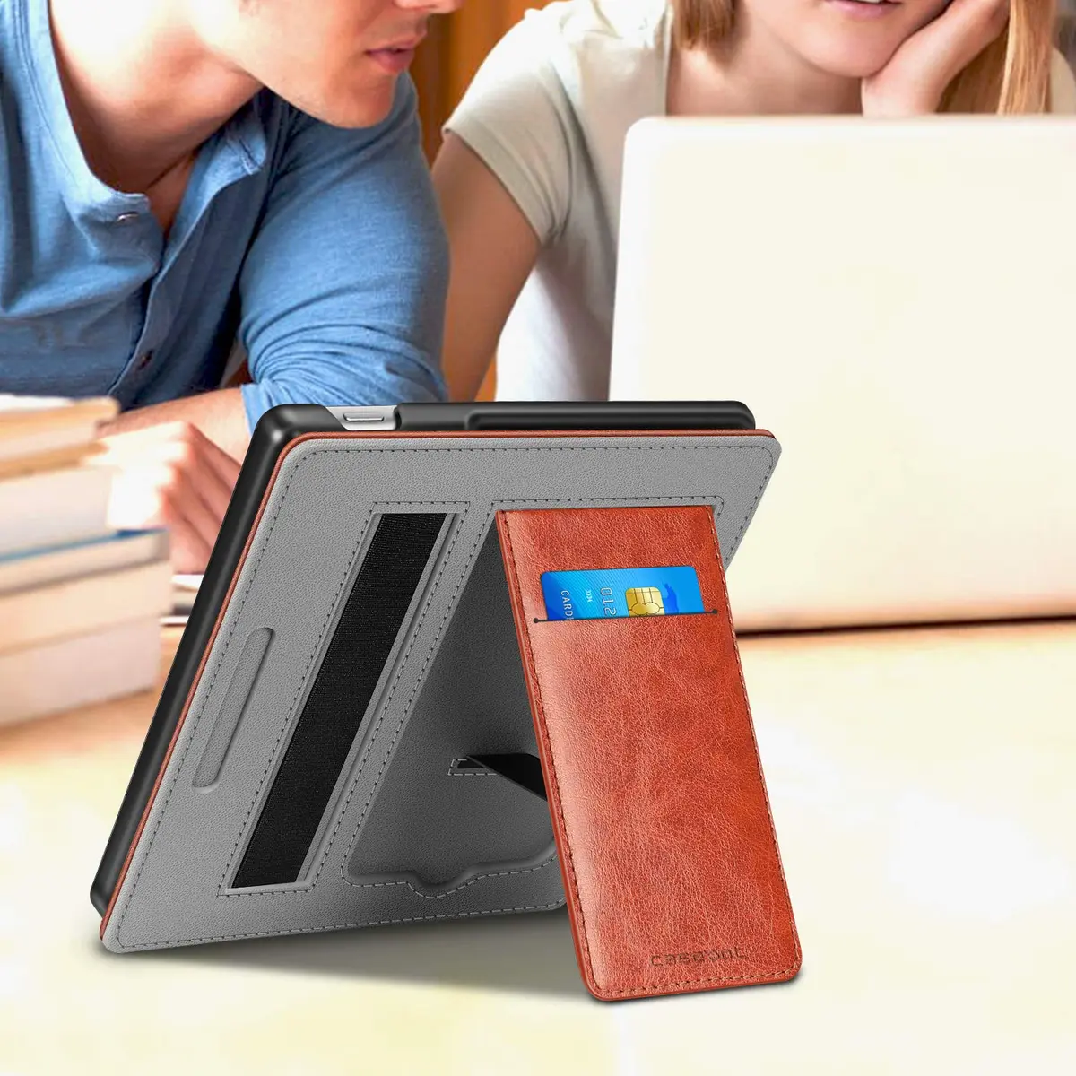 CaseBot Stand Case for 7" Kindle Oasis 10th/9th Gen 2019/2017 | Premium PU Leather & Microfiber, Foldable Stand, Card Slot - view 7