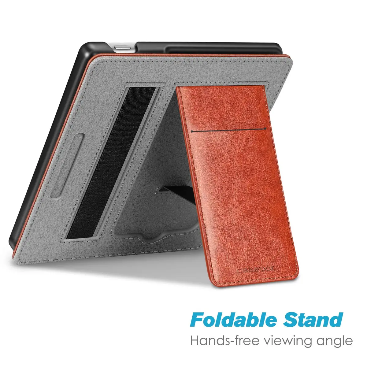CaseBot Stand Case for 7" Kindle Oasis 10th/9th Gen 2019/2017 | Premium PU Leather & Microfiber, Foldable Stand, Card Slot - view 3