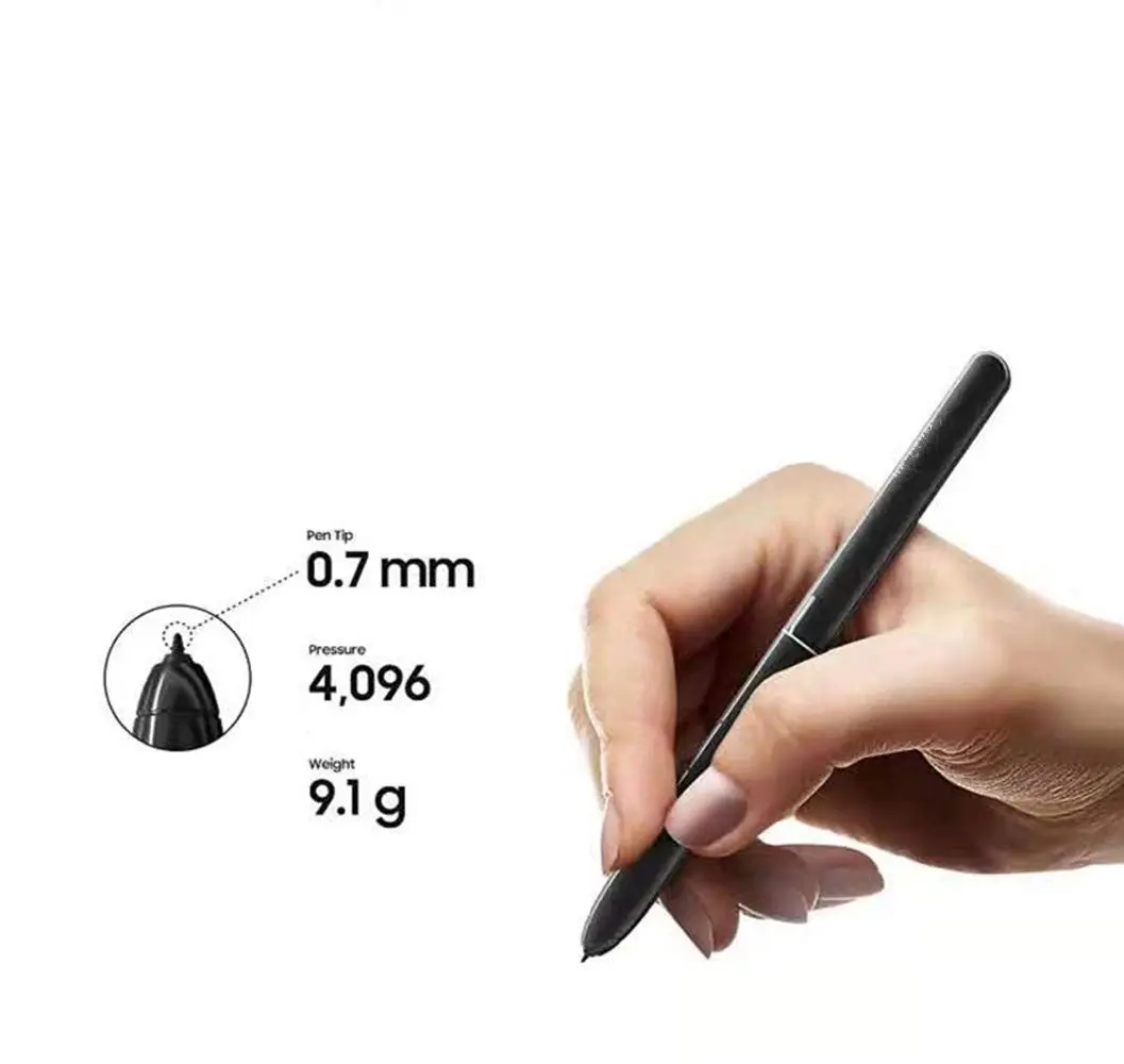 Sesyomr Galaxy Tab S4 Stylus Touch S Pen Replacement for Samsung Galaxy Tab S4 EJ-PT830B T835 T837 with OTG - C Type Adapter & Tips/Nibs (Black) - view 3