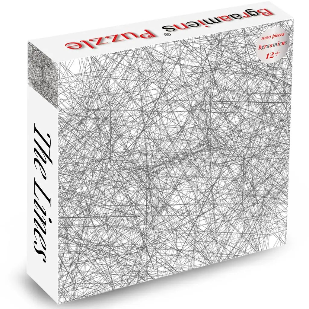 Bgraamiens Puzzle-The Lines 1000 Pieces | Challenging Black & White Art Puzzle for Adults & Kids - view 2