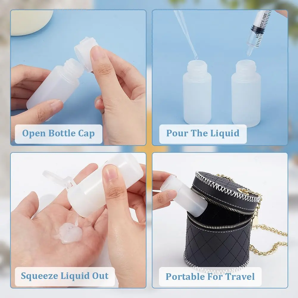 BENECREAT 10 Pack 30ml Travel Bottles | Refillable Plastic Squeeze Bottles for Makeup & Toiletries - view 4