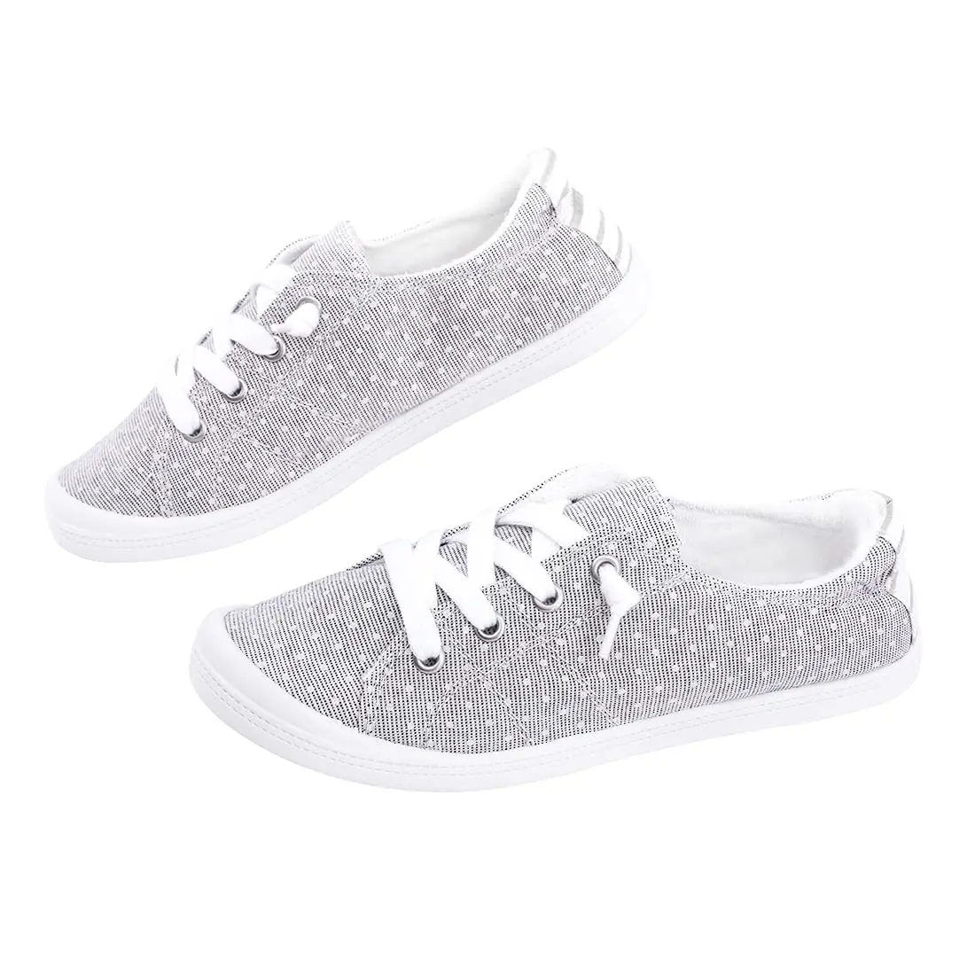 BENEKER Women's Low Top Canvas Sneakers with Polka Dots, Size 8 (US 8 / 25.4 cm) - view 9