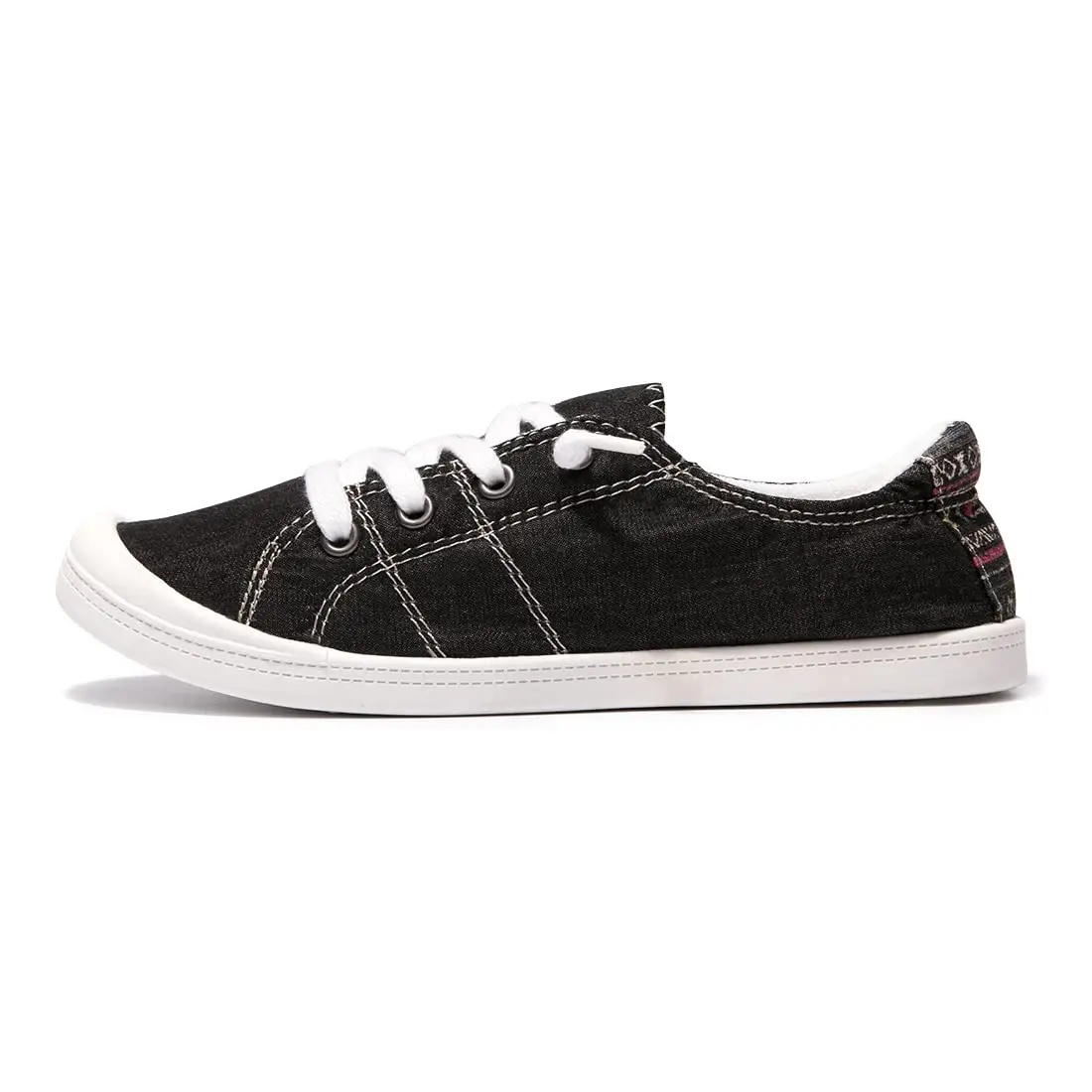 BENEKER Women's Slip-On Canvas Sneakers Low Top Walking Shoes Black Size 11 (28.5cm) - view 5