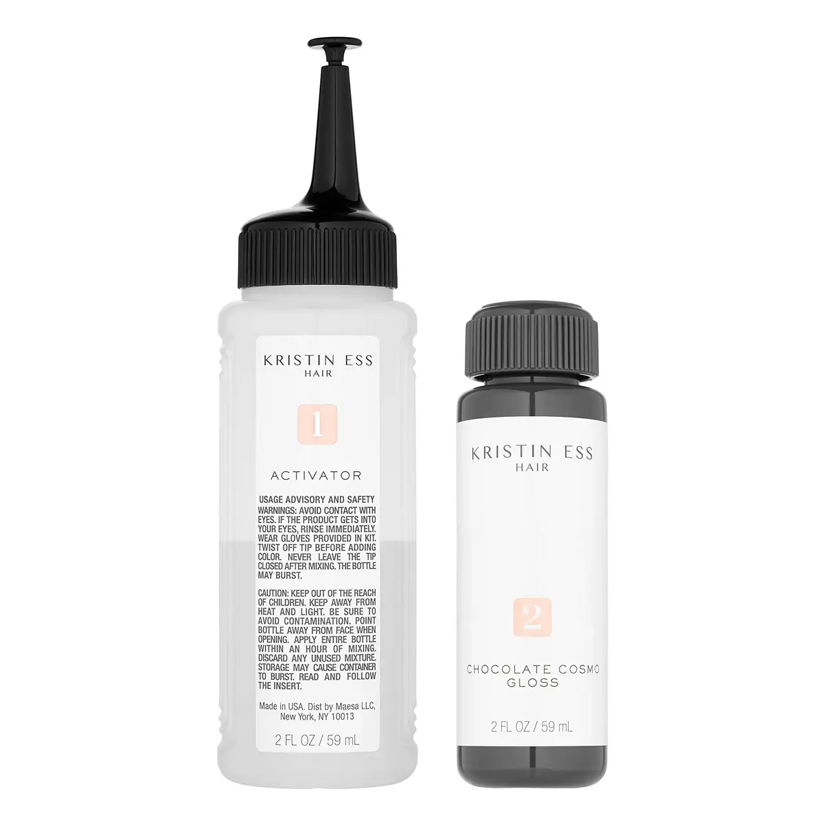 Kristin Ess Hair Gloss Chocolate Cosmo Dark Golden Brown 118ml (4 Fl Oz) | Semi-Permanent Color Depositing Conditioner for Vibrant Shine - view 6