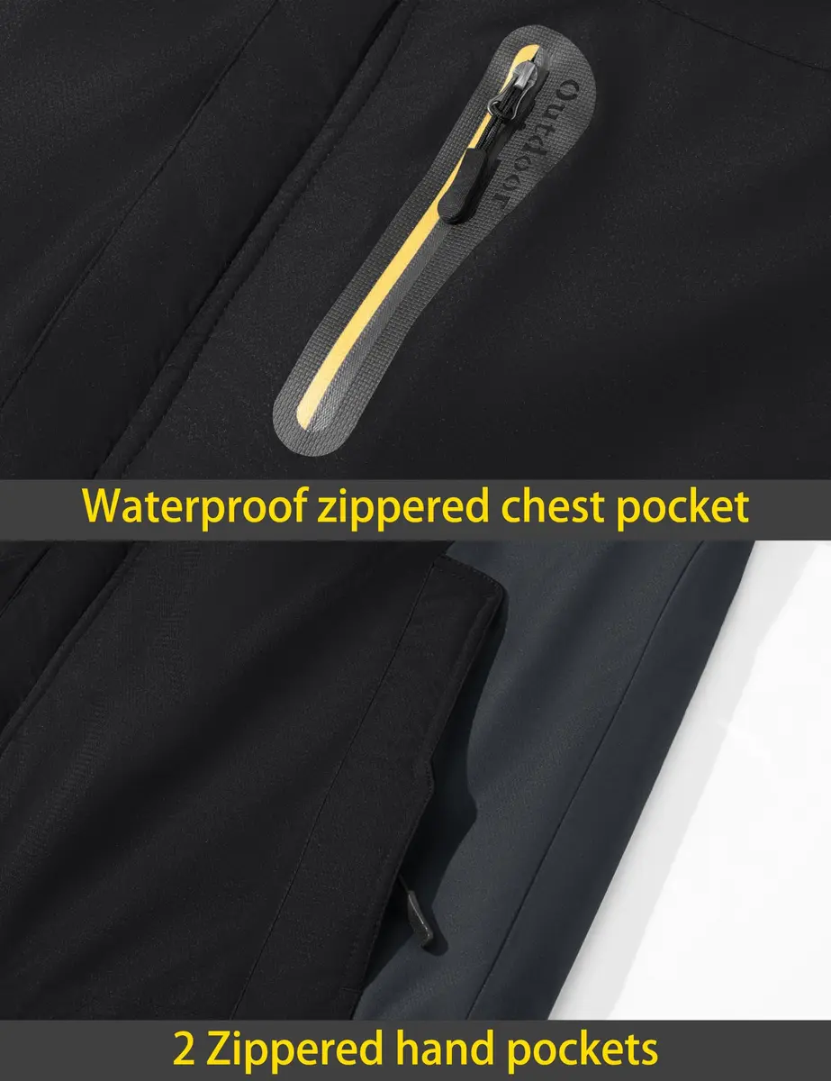 TACVASEN Men's Waterproof Ski Jacket XL (1.17 kg / 2.6 lb) | Windproof Fleece Lined Snowboard Coat - view 6