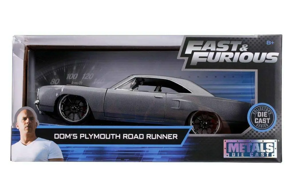 Jada Fast & Furious Dom's 1970 Plymouth Roadrunner 1:24 Scale Die-cast Car | Authentic Movie Replica - view 6