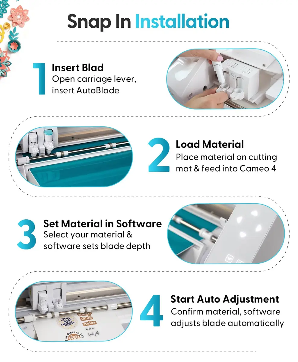 Silhouette Cameo 4 Auto Blade with Sintered Tungsten Alloy | Effortless Precision for Crafting (110 chars) - view 7