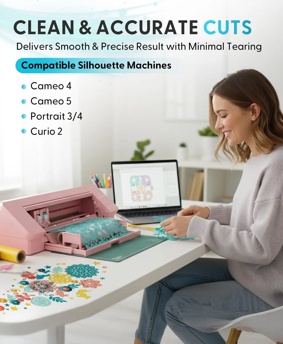 Silhouette Cameo 4 Auto Blade with Sintered Tungsten Alloy | Effortless Precision for Crafting (110 chars) - view 4