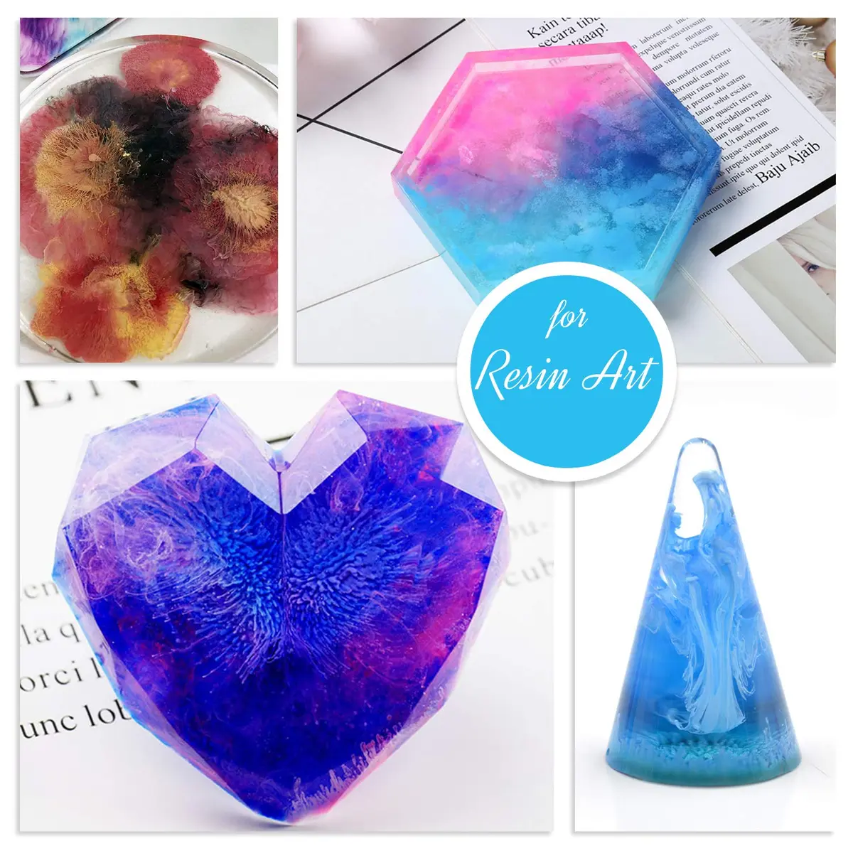 Limino Alcohol Ink Set 22 Colors 220ml (7.44 Fl Oz) | Highly Pigmented for Resin Art & Crafts - view 3