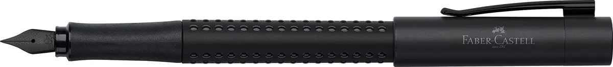 Faber-Castell Grip Edition Fountain Pen - All Black, Medium Nib | Smooth Ink Flow Writing Instrument - view 5