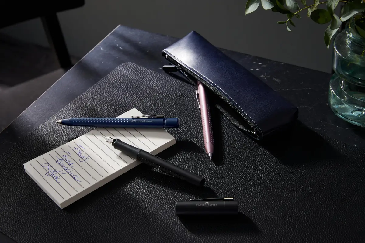Faber-Castell Grip Edition Fountain Pen - All Black, Medium Nib | Smooth Ink Flow Writing Instrument - view 7