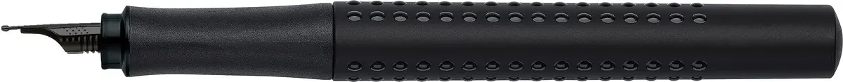 Faber-Castell Grip Edition Fountain Pen - All Black, Medium Nib | Smooth Ink Flow Writing Instrument - view 3