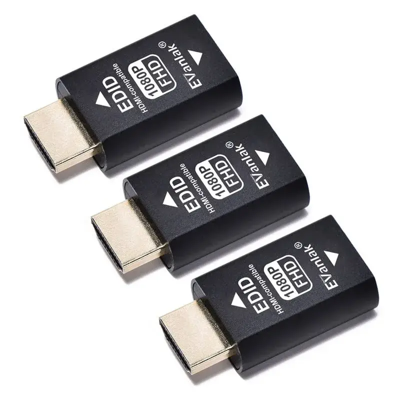 EVanlak HDMI EDID Emulator Passthrough 1080-3P: Maintains Display Resolution for Seamless Connectivity - main product image