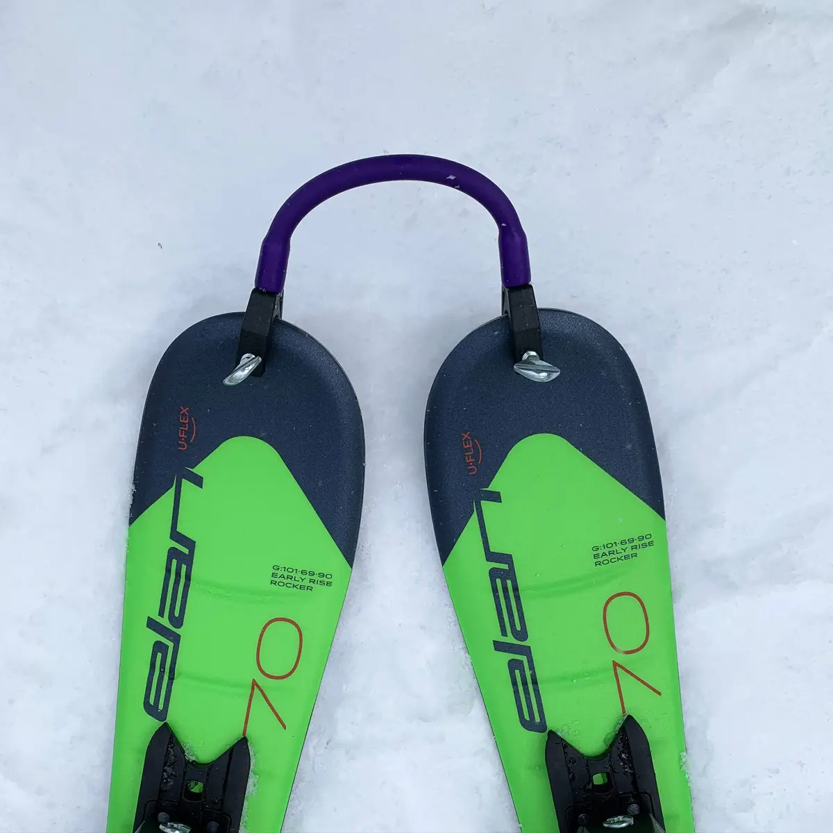 Edgie Wedgie Original Ski Tip Connector Purple | Helps Beginners Maintain Wedge Position - view 2