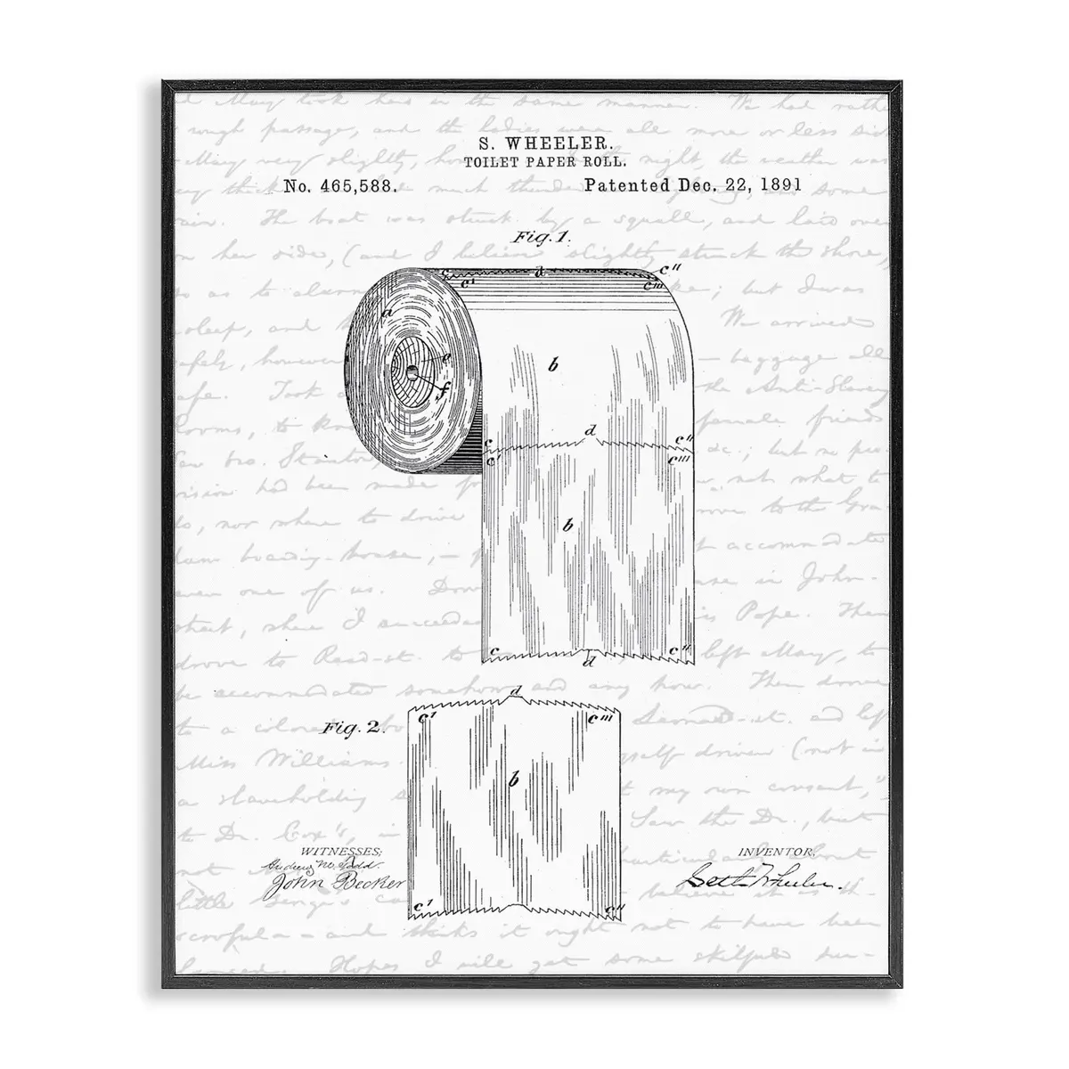 Stupell Industries Vintage Patent Wall Art 11 x 14 Inch Framed Giclée Print | Texturized Brush Finish, Made in USA - main product image