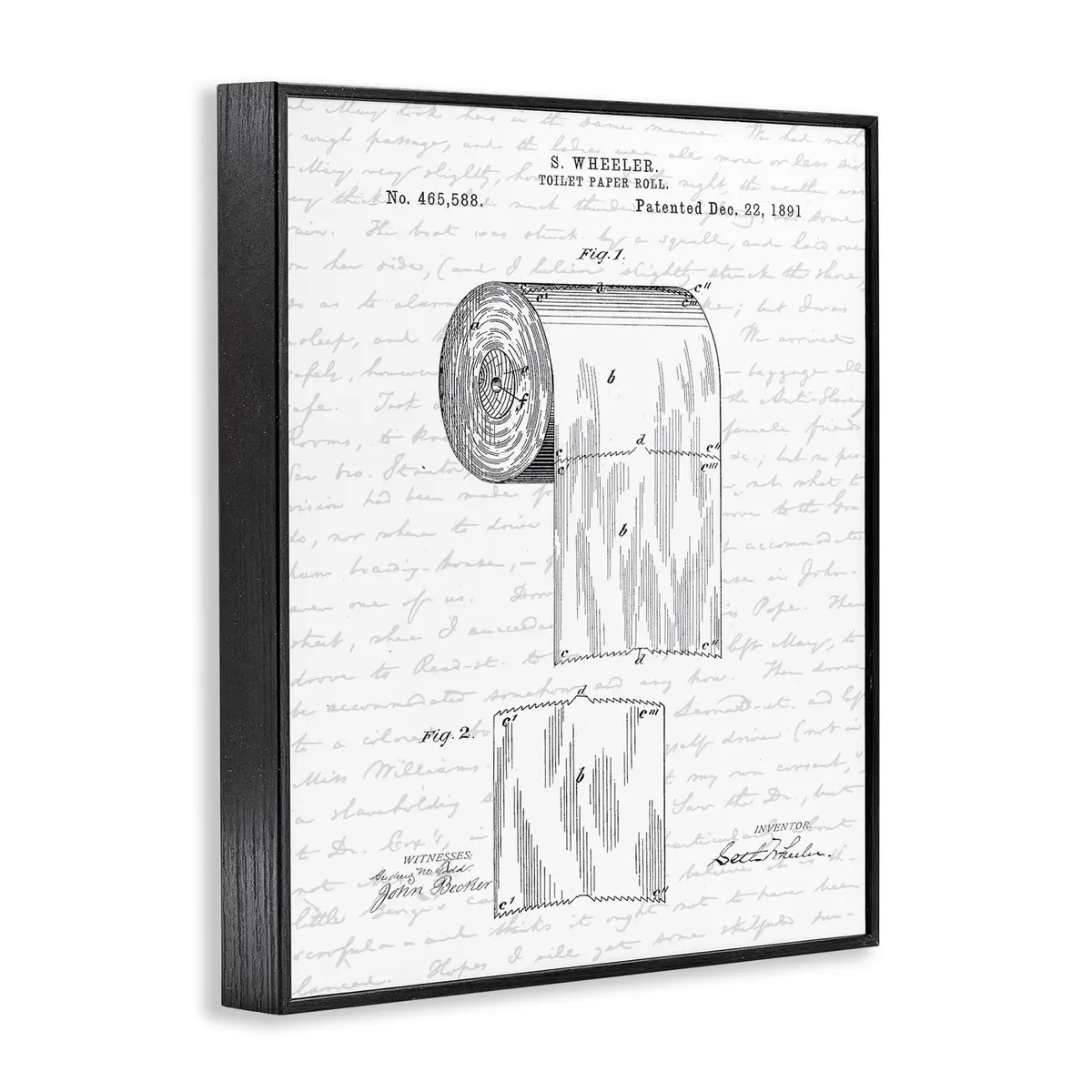 Stupell Industries Vintage Patent Wall Art 11 x 14 Inch Framed Giclée Print | Texturized Brush Finish, Made in USA - view 2