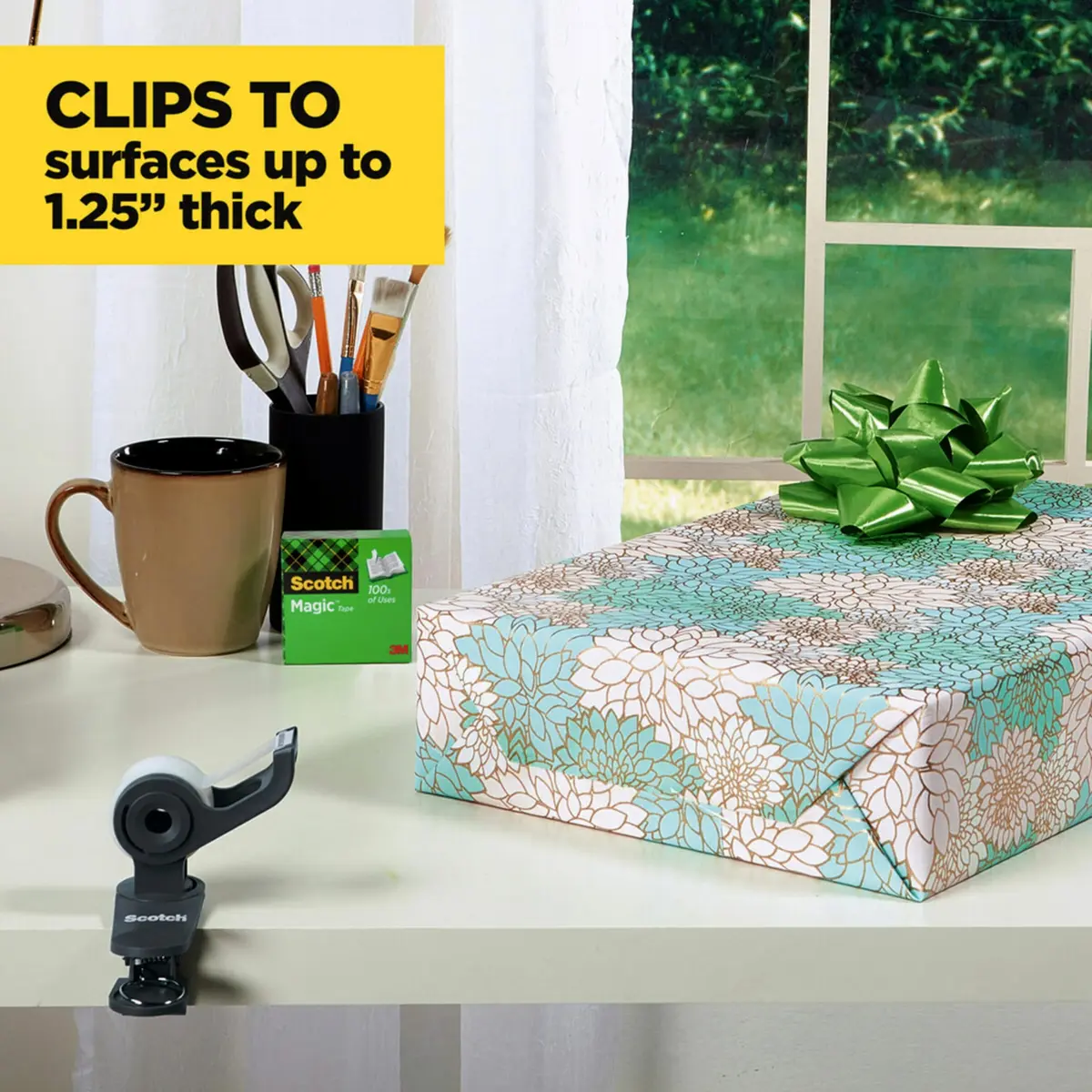 Scotch Desktop Tape Dispenser | Portable, Refillable, 1 Roll, 360° Rotation - view 5