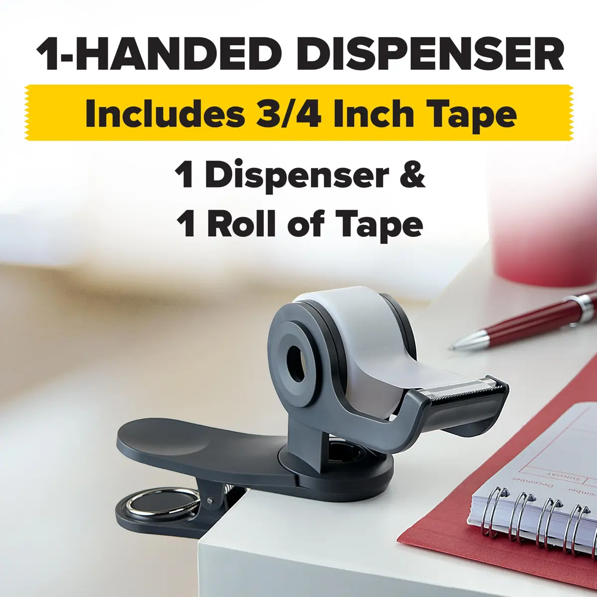 Scotch Desktop Tape Dispenser | Portable, Refillable, 1 Roll, 360° Rotation - view 2