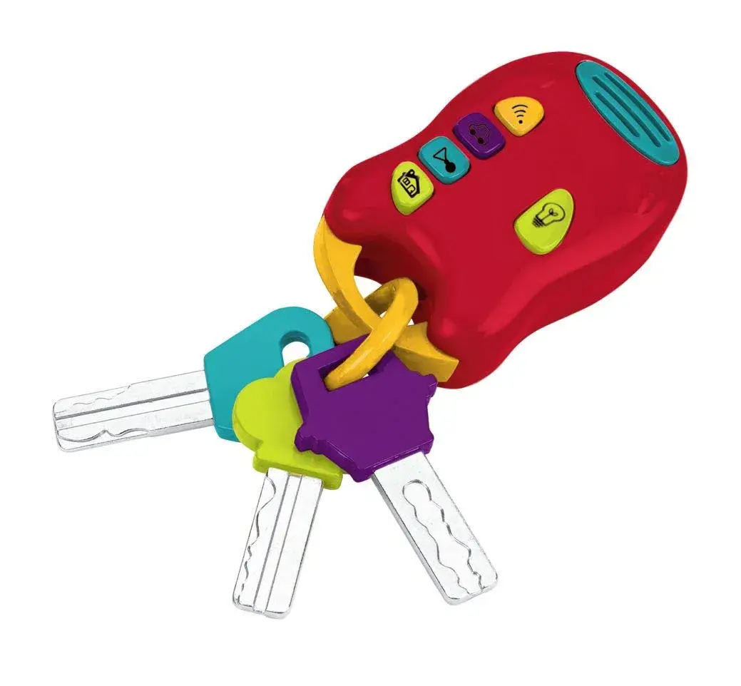Battat Light & Sound Keys Toy Set with Flashlight, Red, Toddler | Developmental Toy for Ages 10+ Months - main product image