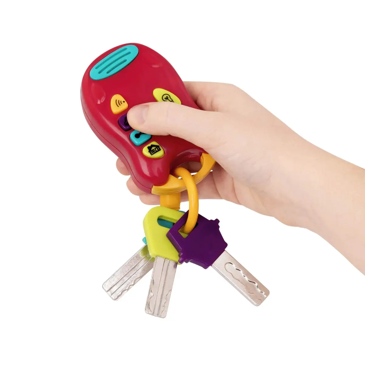 Battat Light & Sound Keys Toy Set with Flashlight, Red, Toddler | Developmental Toy for Ages 10+ Months - view 2