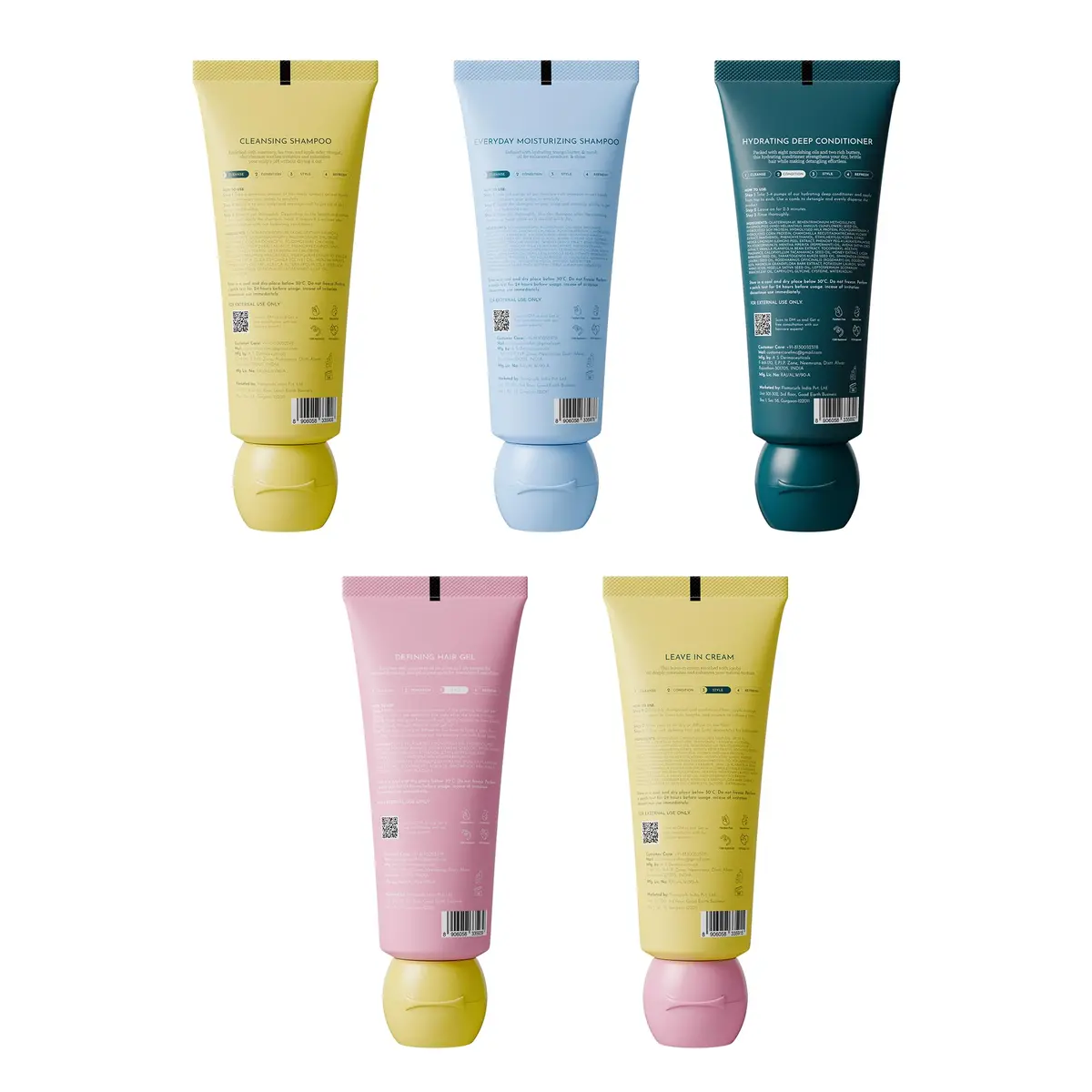 Fix My Curls Curl Kit | Shampoo, Conditioner, Curl Cream & Gel (Pack of 5) | For Curly, Wavy, Dry & Frizzy Hair | Sulphate & Silicone Free | 1.07 oz each - view 7