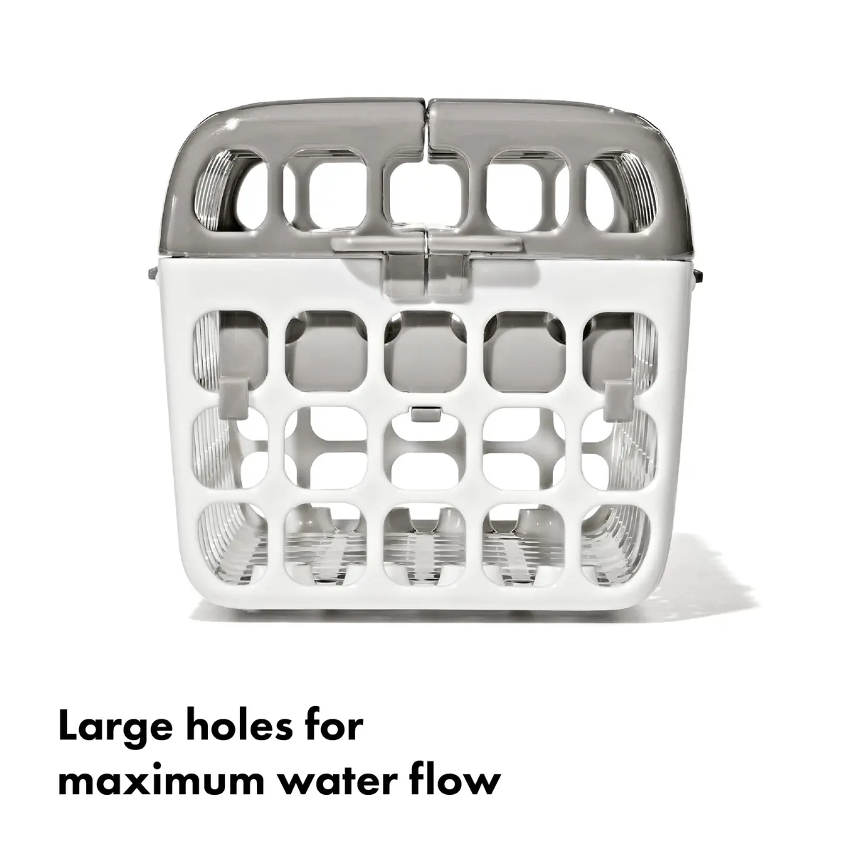OXO Tot Dishwasher Basket, Gray | Space-Efficient Baby Bottle & Straw Parts Holder - view 5