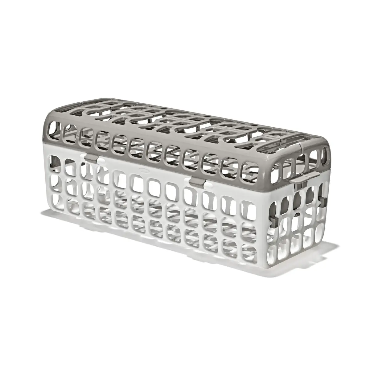 OXO Tot Dishwasher Basket, Gray | Space-Efficient Baby Bottle & Straw Parts Holder - main product image