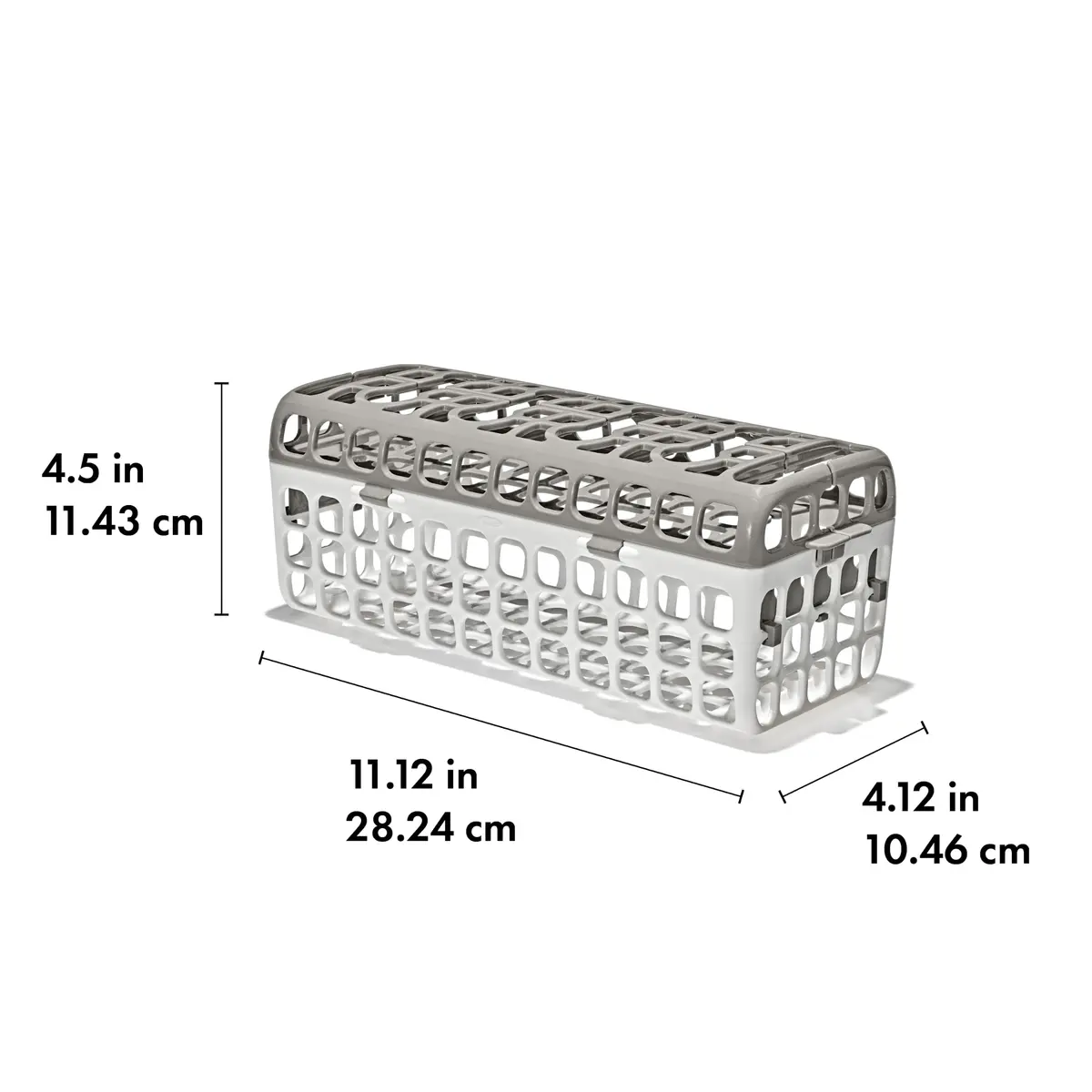 OXO Tot Dishwasher Basket, Gray | Space-Efficient Baby Bottle & Straw Parts Holder - view 7