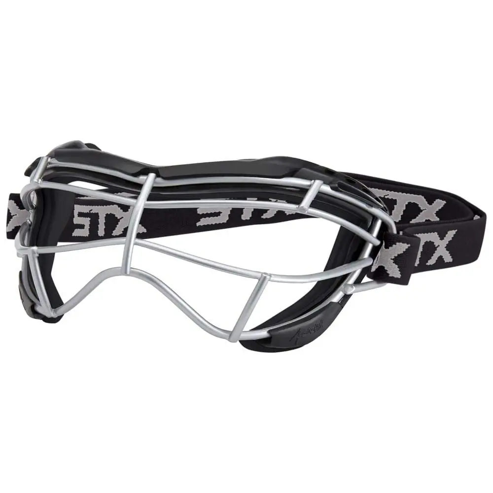 STX Focus-S Lacrosse Goggles Black/Black | SEI Certified Women's Lacrosse Eye Protection - main product image