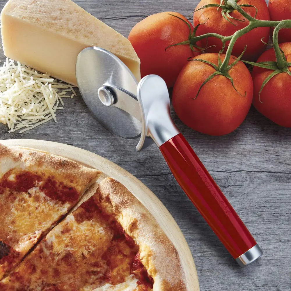 KitchenAid Classic Pizza Wheel with Sharp Blade 23cm (9-Inch) Red | Cuts Crusts, Pies & More Safely - view 6