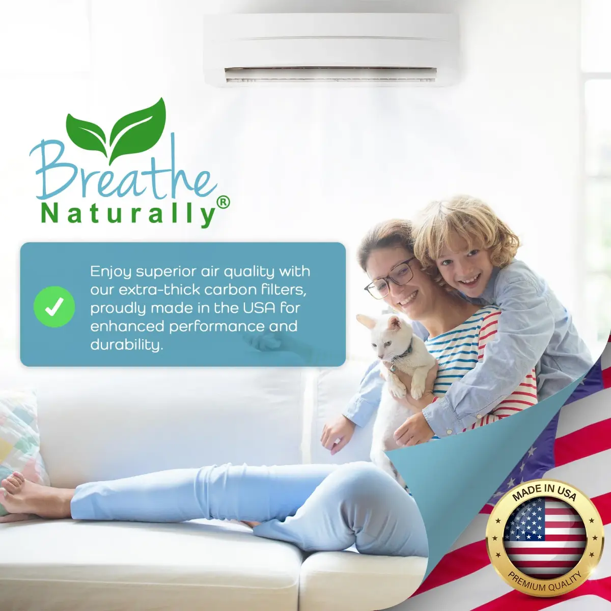 Breathe Naturally Universal Cut-to-Fit Carbon Activated Air Filter 10x48 Inch (Pack of 1) | Captures Smoke & Pollutants - view 9
