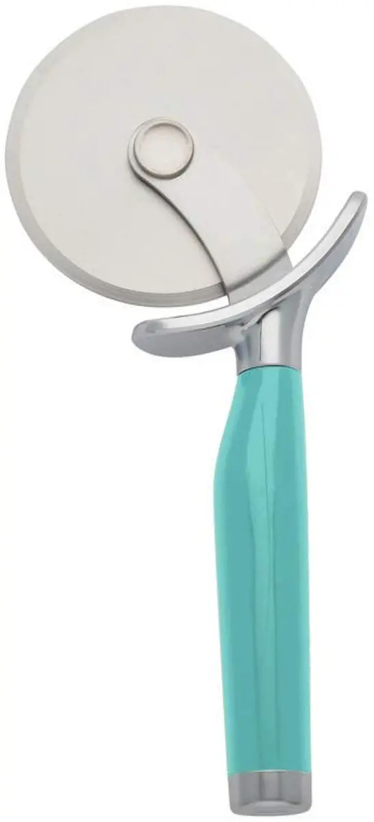 KitchenAid Classic Pizza Wheel with Sharp Blade 9-Inch Aqua Sky | Safe, Dishwasher Safe, Ergonomic Grip - main product image
