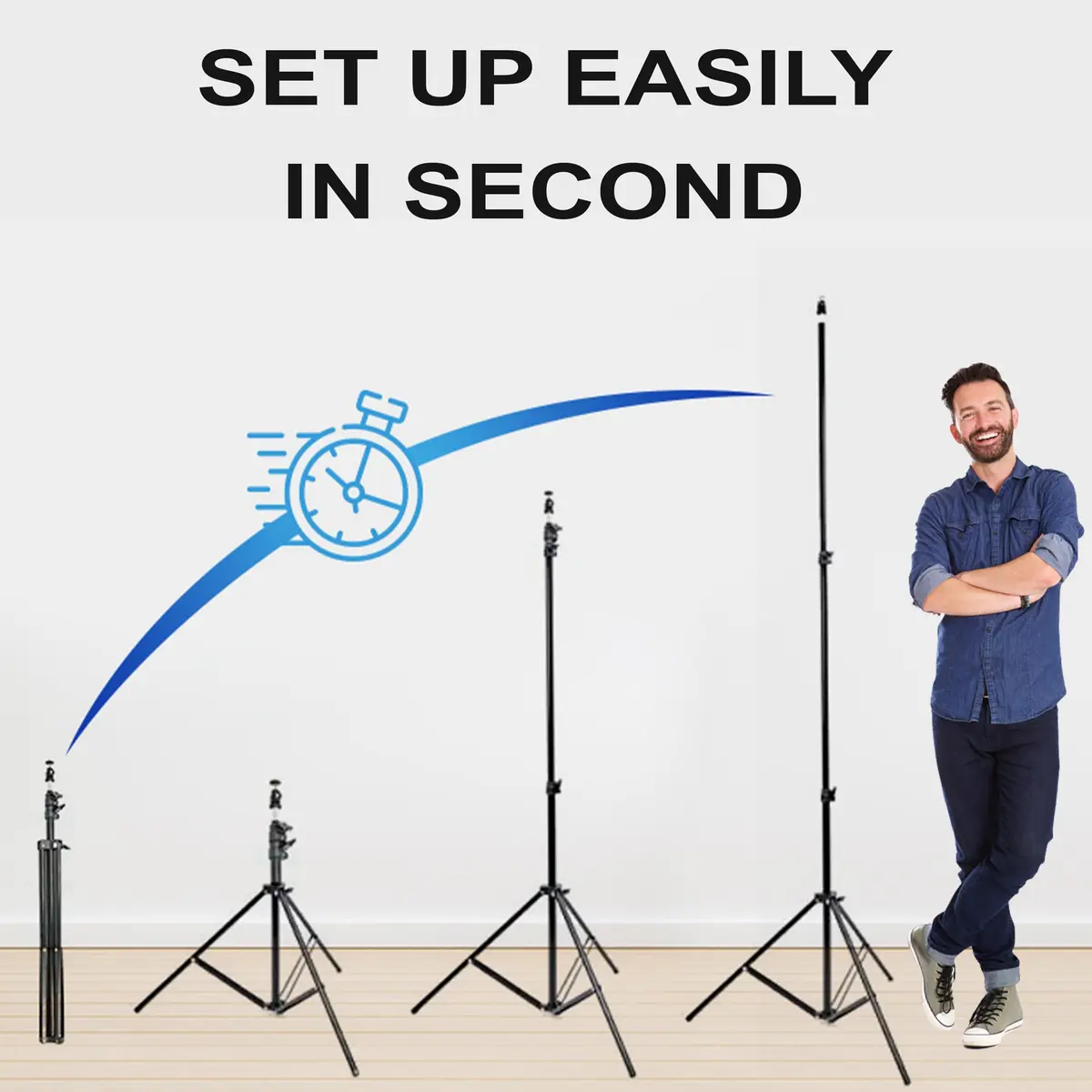 Skywin VR Tripod Stand for HTC Vive Base Station - 2 Adjustable Stands | Adjustable Height from 2'4" to 7'5" - view 4