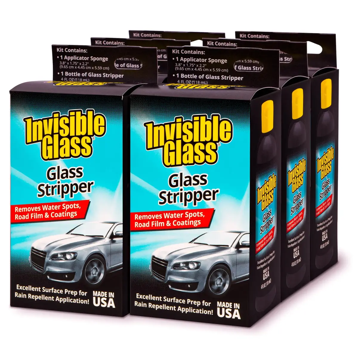 Invisible Glass Glass Stripper Water Spot Remover Kit 20.28 fl oz (121.68 ml) | Cerium Oxide Polish for Stubborn Buildup - main product image