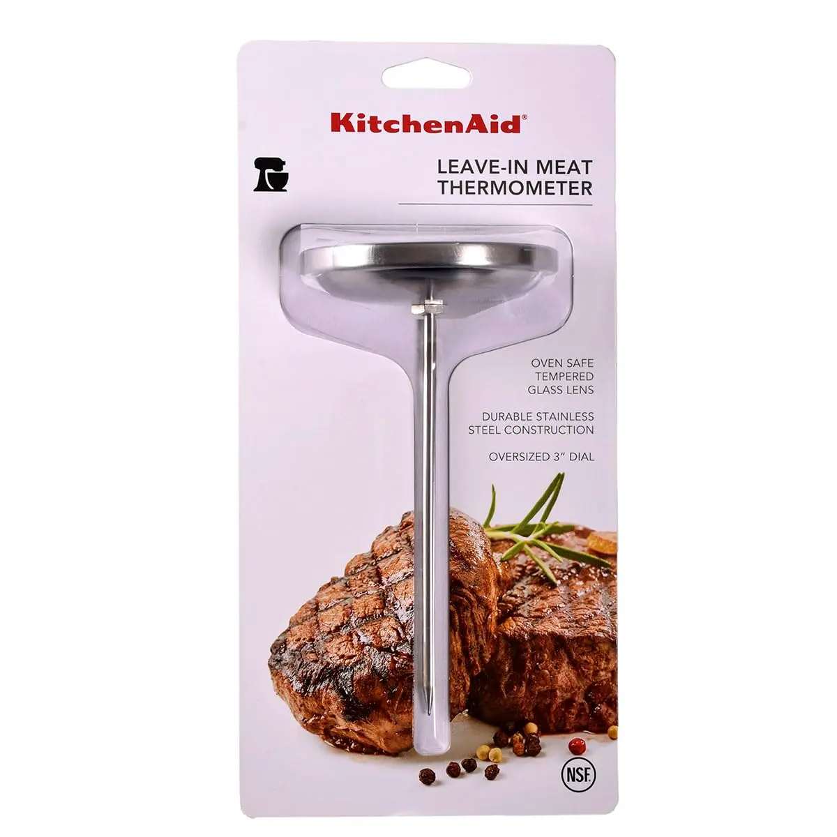 KitchenAid Leave-in Meat Thermometer | Stainless Steel, 120°F-200°F Range, Accurate & Durable - view 5