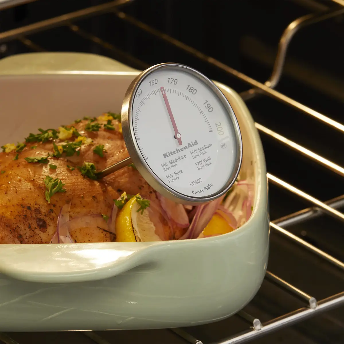 KitchenAid Leave-in Meat Thermometer | Stainless Steel, 120°F-200°F Range, Accurate & Durable - view 7