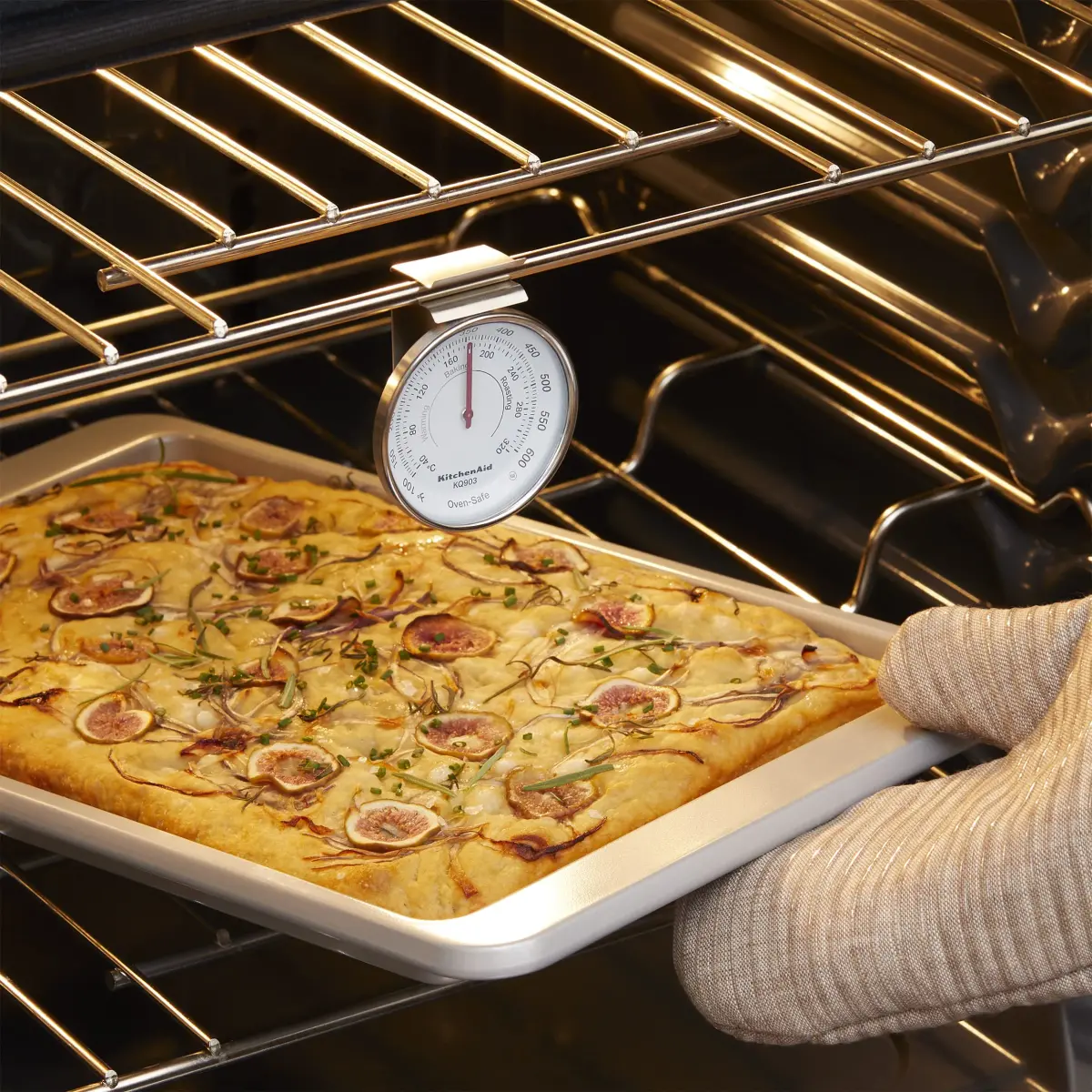 KitchenAid 3-inch Dial Oven Thermometer | 40°C to 320°C (100°F to 600°F) | Stainless Steel - view 5