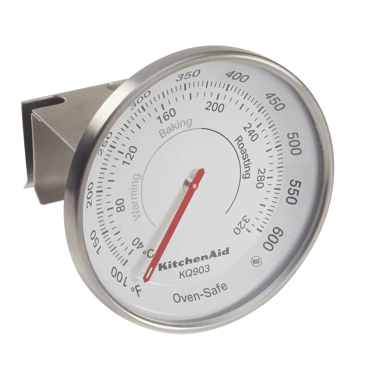 KitchenAid 3-inch Dial Oven Thermometer | 40°C to 320°C (100°F to 600°F) | Stainless Steel - view 8