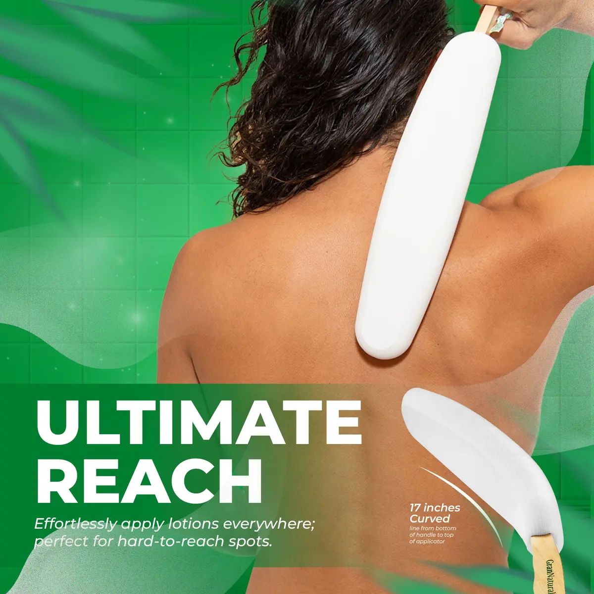 GranNaturals Lotion Applicator for Back, Feet & Legs | Easy Reach Body Brush for Suntan & Skin Care - view 5