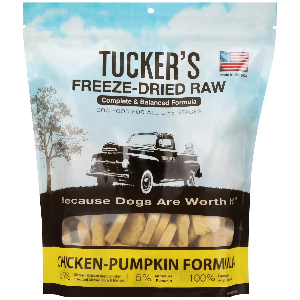 Tucker's Raw Frozen Freeze Dried Dog Food Chicken & Pumpkin 14oz | Complete & Balanced for All Life Stages - main product image