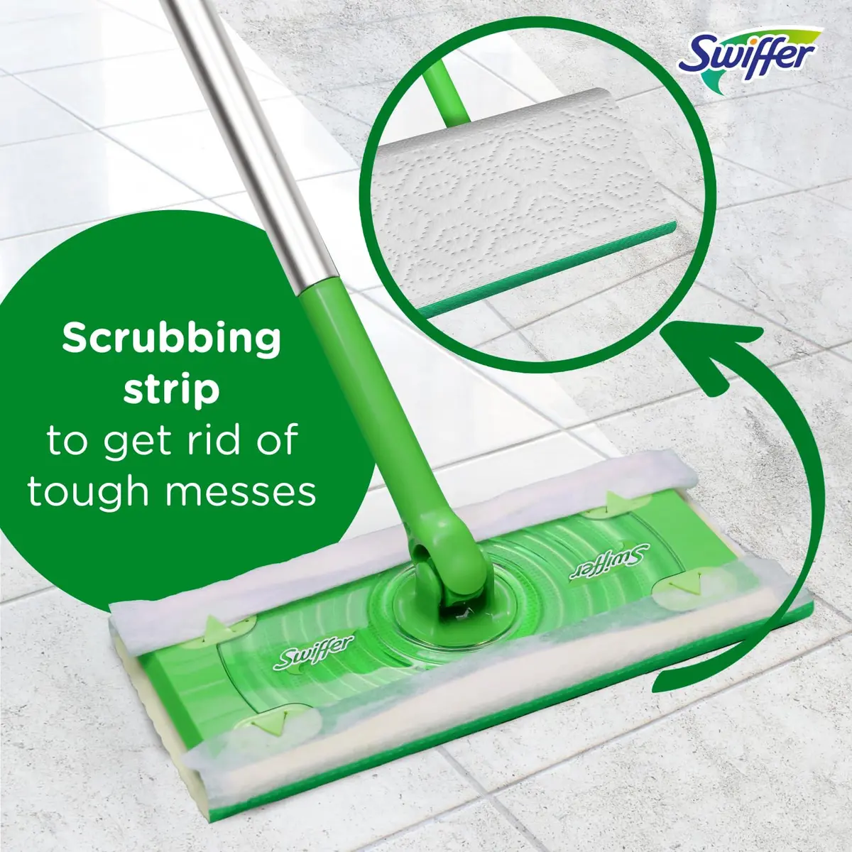 Swiffer Sweeper 2-in-1 Mop Starter Kit | Dry & Wet Multi-Surface Floor Cleaner, 20-Piece Set - view 6