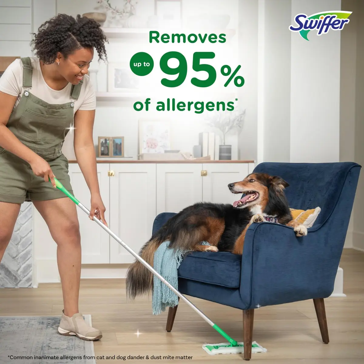 Swiffer Sweeper 2-in-1 Mop Starter Kit | Dry & Wet Multi-Surface Floor Cleaner, 20-Piece Set - view 3