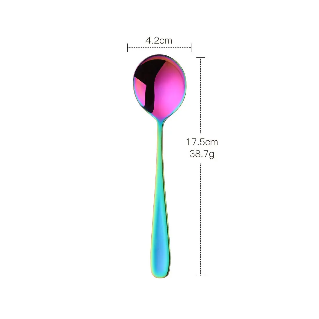 Buyer Star Bouillon Spoon Sets, 7-Inch Rainbow Stainless Steel | Durable & Elegant (70-120 chars) - view 7