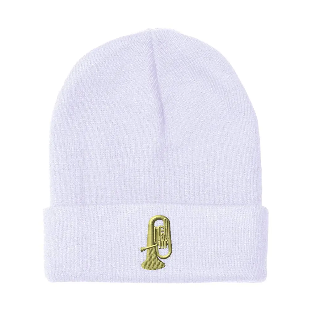 Speedy Pros Beanies for Men & Women | Acrylic Skull Cap Winter Hat | One Size White Design - main product image