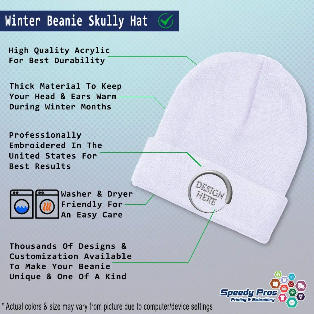 Speedy Pros Beanies for Men & Women | Acrylic Skull Cap Winter Hat | One Size White Design - view 2