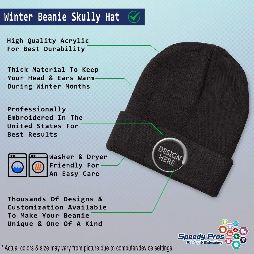 Speedy Pros Custom Beanies for Men Shark Embroidery One Size Black | Warm & Bold Style - view 4