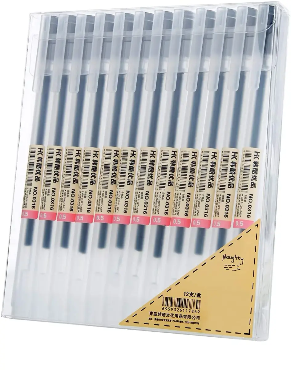 XSG Premium Gel Ink Pens 0.5mm Fine Point, 12 Assorted Colors | Smooth Ink Flow for Office & School - main product image