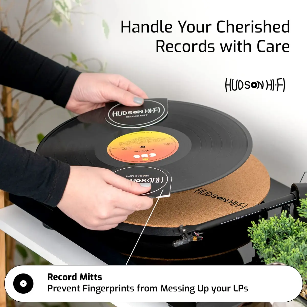 Hudson Hi-Fi 9-in-1 Vinyl Record Cleaning Kit – Anti-Static Cleaner, Carbon Fiber & Velvet Brushes, Stylus Gel, Microfiber Cloth, Mitts & Label Protector for LP Care - view 6